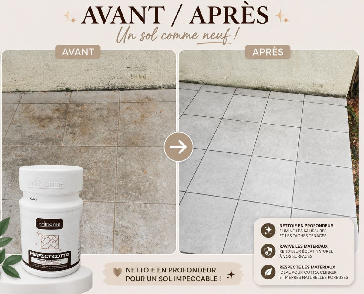 Perfect Cotto - Détergent pour la terre cuite, le clinker et la pierre naturelle poreuse 750 ml