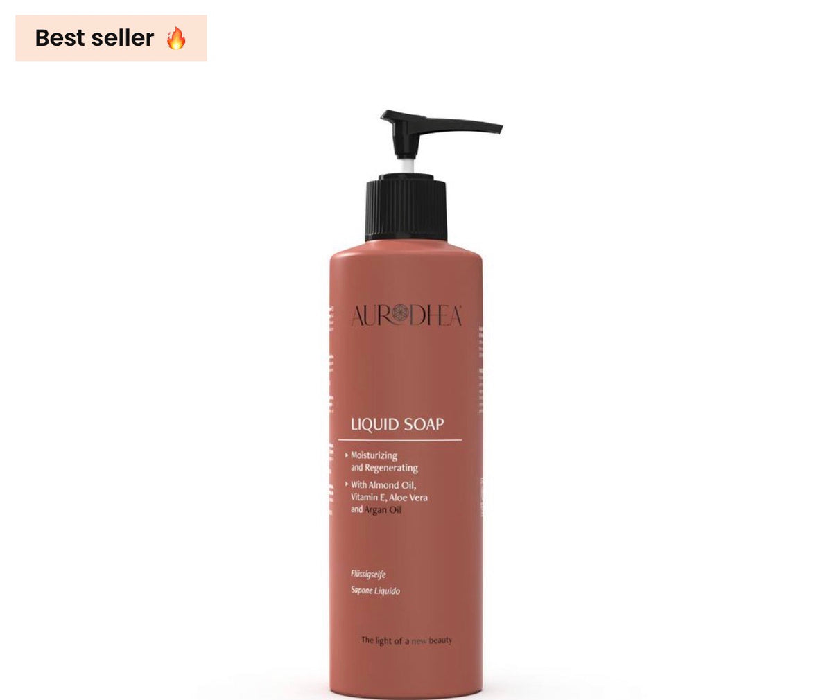 Savon liquide à l’huile d’Argan 260 ml | Enrichi en huile d’Amande, Aloe Vera et Vitamine E