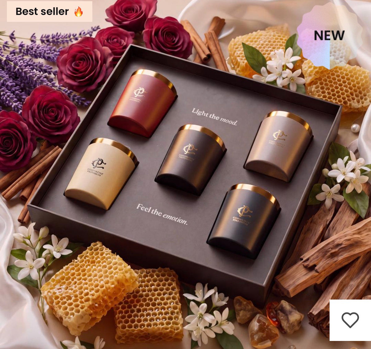 Coffret Bougies Parfumées 5 x 70 gr | Coffret 5 pièces