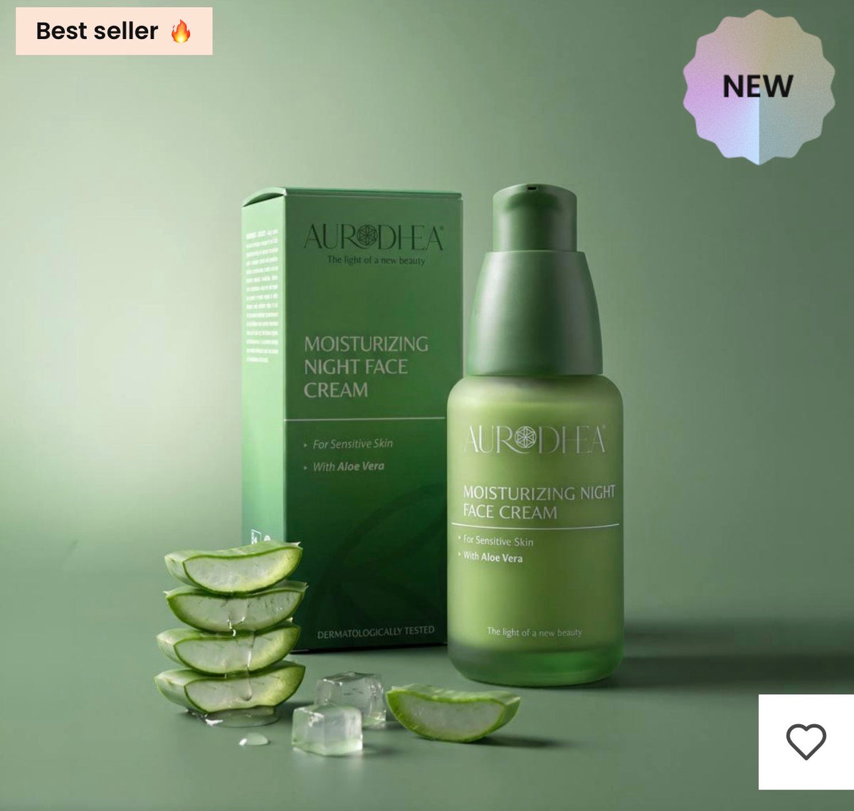 Crème Visage Nuit à l’Aloe Vera 50 mL | Avec complexe exclusif NUTRISILK™
