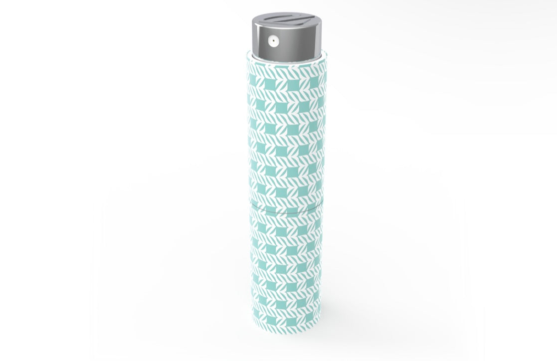 Étui à parfum de poche Monogram Rope – Blanc et turquoise -TCOV005