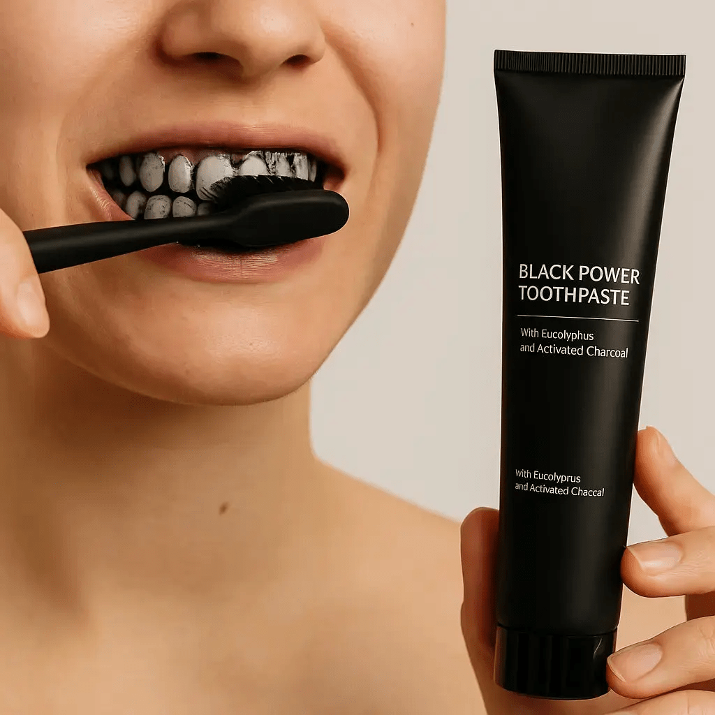 DENTIFRICE AU CHARBON AIDE POUR LE BLANCHIMENT DENTAIRE - ESSENSIA BEAUTY