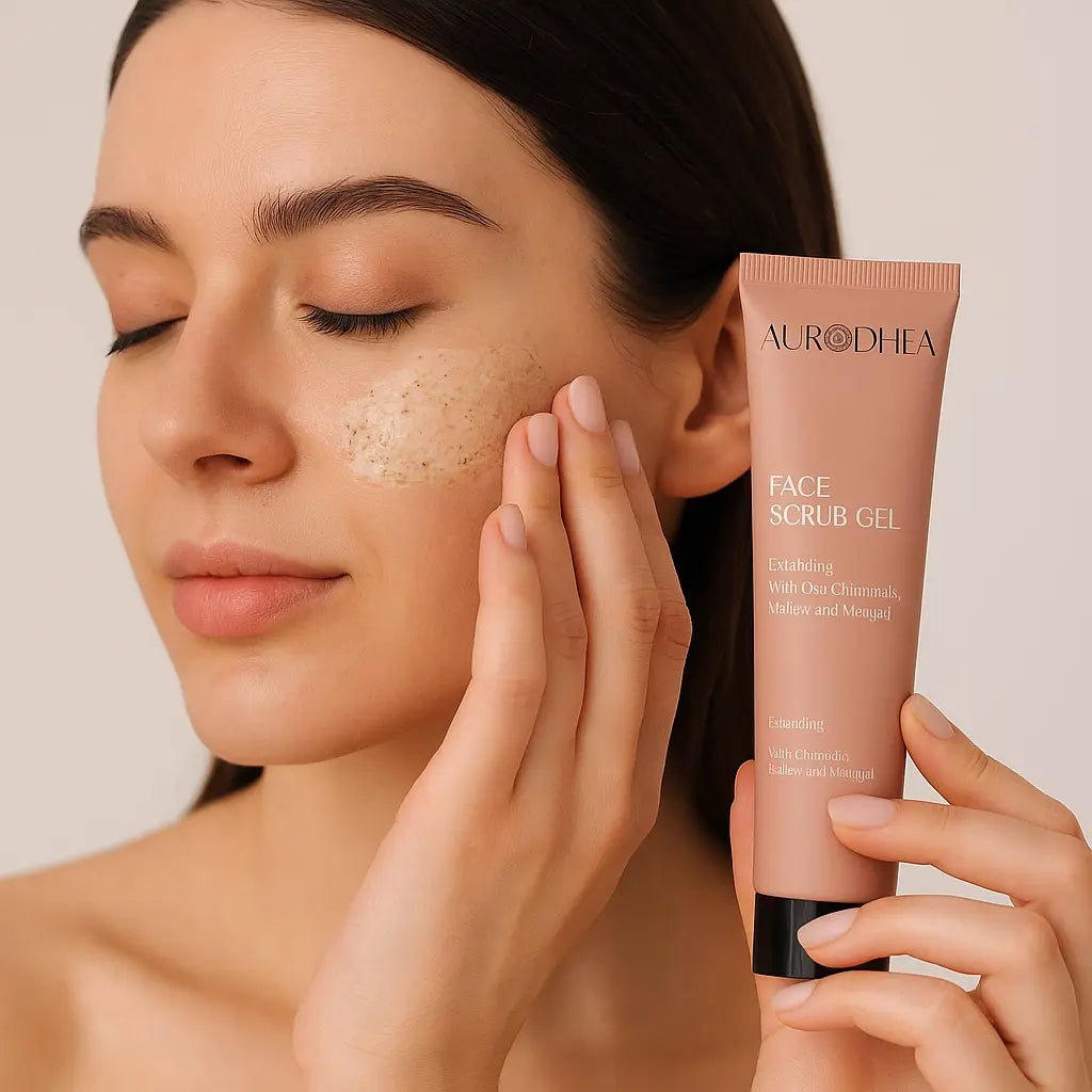 GEL EXFOLIANT VISAGE AURODHEA – ÉCLAT NATUREL & DOUCEUR IMMÉDIATE AUX GRANULES VÉGÉTALES - ESSENSIA BEAUTY