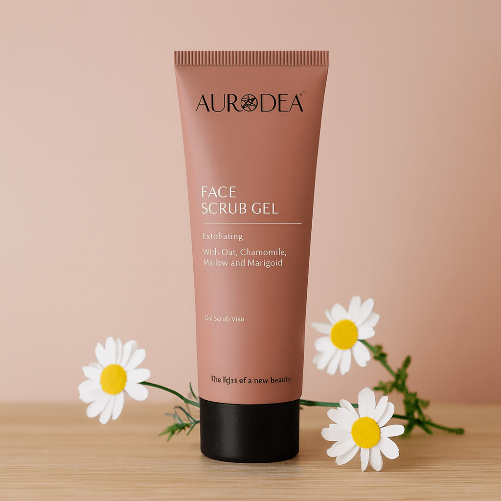 GEL EXFOLIANT VISAGE AURODHEA – ÉCLAT NATUREL & DOUCEUR IMMÉDIATE AUX GRANULES VÉGÉTALES - ESSENSIA BEAUTY