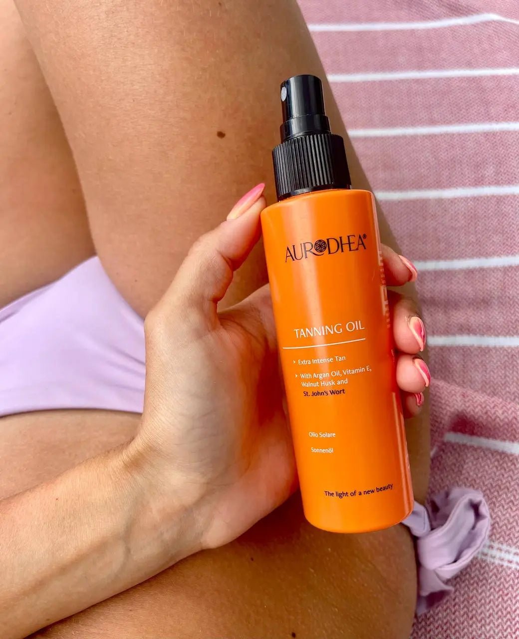 HUILE SOLAIRE BRONZANTE AU BROU DE NOIX ET MILLEPERTUIS–PEAU DORÉE, HYDRATATION ET PROTECTION NATURELLE - ESSENSIA BEAUTY