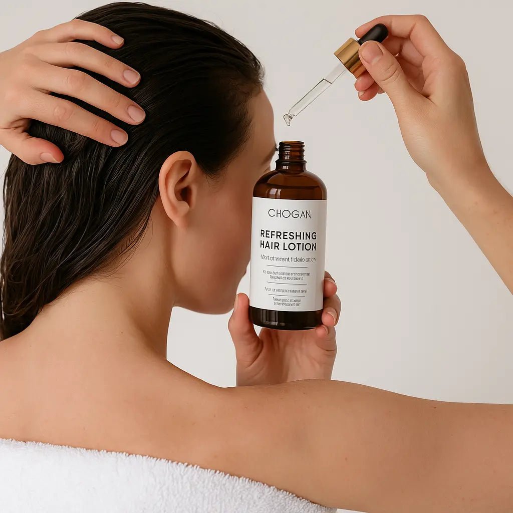 LOTION CAPILLAIRE RAFRAÎCHISSANTE AU MENTHOL – TONIFIE, STIMULE & APPORTE VOLUME ET LÉGÈRETÉ - ESSENSIA BEAUTY